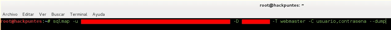 Ataques SQL injection contra Bases de Datos mediante SQLmap