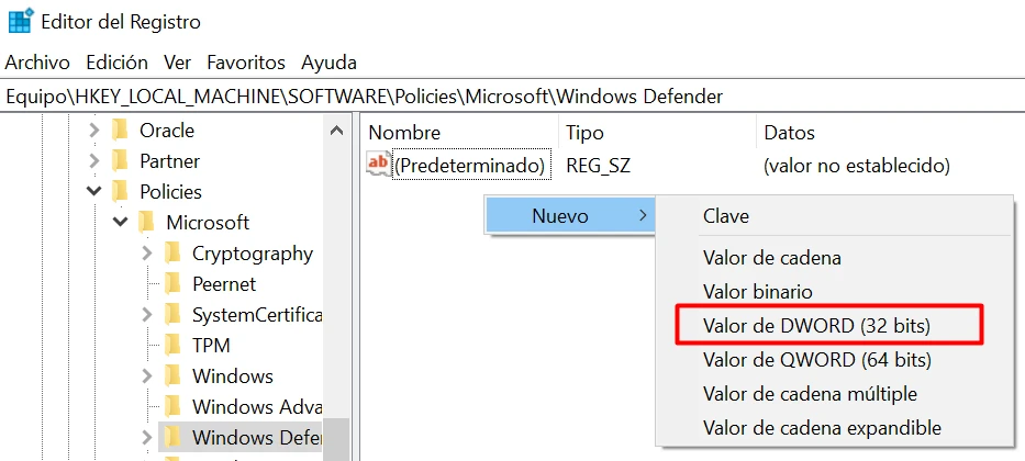 Desactivar Windows Defender y Firewall completamente en Windows 10
