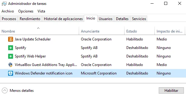Desactivar Windows Defender y Firewall completamente en Windows 10