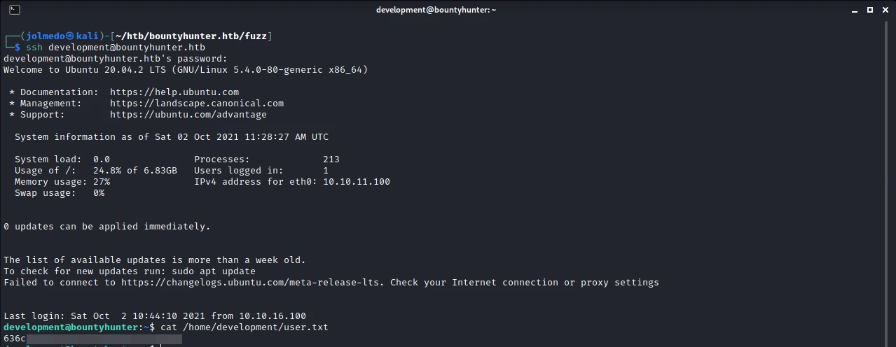 BountyHunter WriteUp