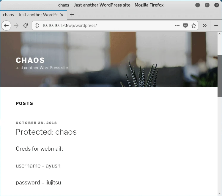 Chaos WriteUp