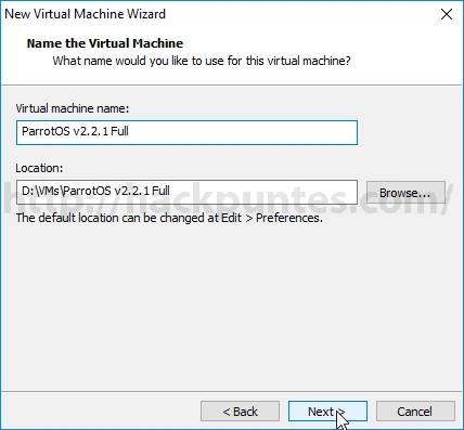 Cómo instalar Parrot OS en VMware