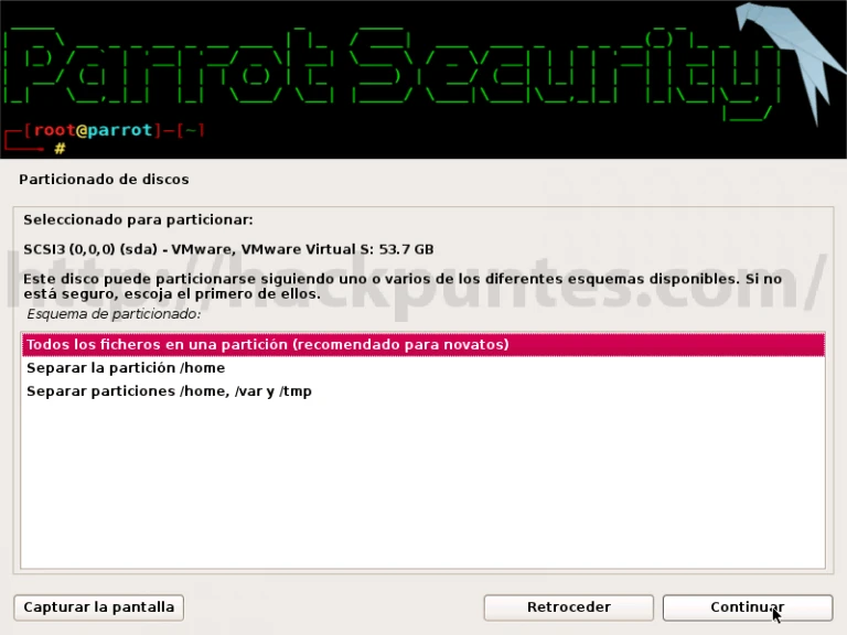 Cómo instalar Parrot OS en VMware