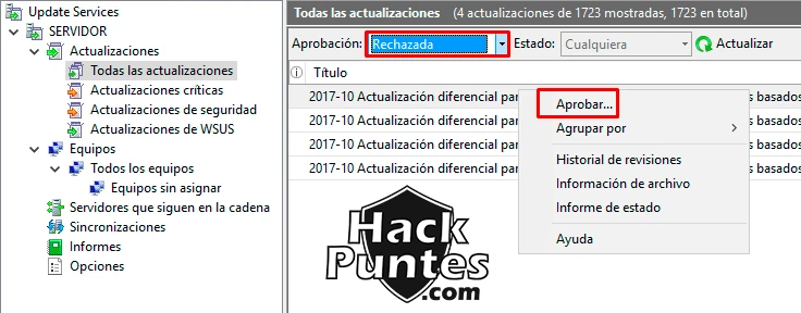 WSUS (Windows Server Update Services): Reportes y uso - Parte III